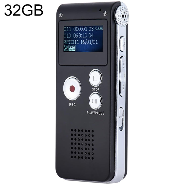 SK012 32GB Smart Noise Reduction HD Voice Recording Pen, Black 32GB