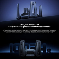 Original Xiaomi WiFi Router 10 Gigabit Tri-Band Wireless Mesh Network Game Acceleration Repeater, US Plug, 10 Gigabit