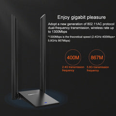 COMFAST CF-WU782ACV2 1300Mbps Dual-band Wifi USB Network Adapter with 2 Antennas, CF-WU782ACV2