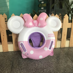 Baby Cartoon Inflatable Swimming Ring Lifesaving Ring Axillary Ring Suitable for Children Aged 2-6, Size: 86x65cm, Size: 86x65cm (Pink + White)