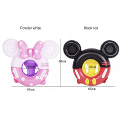 Baby Cartoon Inflatable Swimming Ring Lifesaving Ring Axillary Ring Suitable for Children Aged 2-6, Size: 86x65cm, Size: 86x65cm (Pink + White)