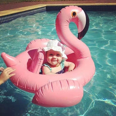 Inflatable Flamingo Shaped Baby Swimming Ring, Inflated Size: 83 x 83 x 48cm, Flamingo Baby Ring