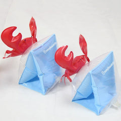 Children Inflatable Red Crabs Shape Arm Bands Floatation Sleeves Water Wings Swimming Floats, Size: 16x20x15cm, Crabs Shape
