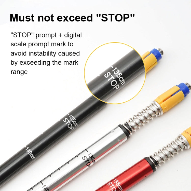 132cm Telescopic Outdoor Three-section Trekking Pole, Silver#132cm