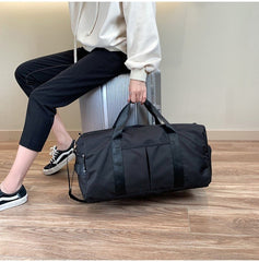 Soft Nylon Cloth Shoulder Sports Gym Yoga Handbag