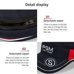 PGM Golf Men and Women Sunscreen Breathable Multi-function Hat(Navy Blue), MZ011 Navy Blue