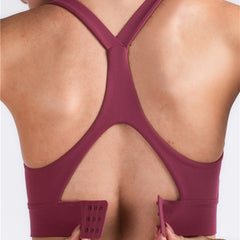 Y-shaped Wide Shoulder Belt Geometric Hollow Out Shockproof Nude Yoga Sports Underwear (Color:Smoky Blush Size:XL), S, M, L