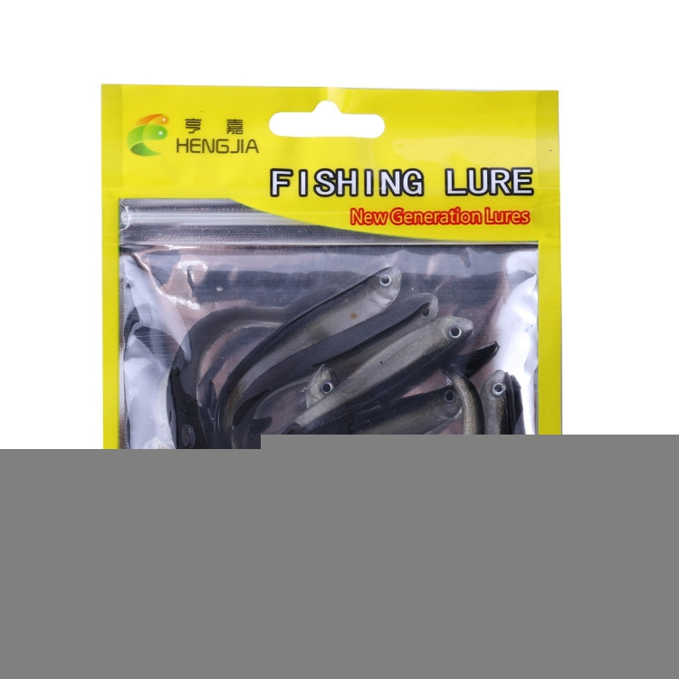 HENGJIA SO101 10 PCS 8cm/2.4g Loach Soft Bait Two-color Small Fish Road Soft Fishing Lure for Sea Fishing