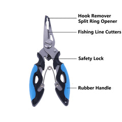 HENGJIA QT013 Multifunctional Stainless Steel Jaw Fishing Pliers Scissors Hook Removal Tool Line Cutter Fishing Tackle, HENGJIA QT013