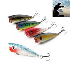 HENGJIA PO035 6cm/6g 5 PCS Simulation Hard Baits Fishing Lures Set Tackle Baits Fit Saltwater and Freshwater, PO035 5pcs