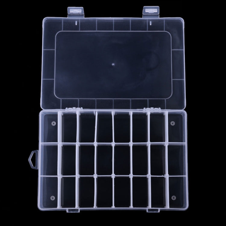 HENGJIA qt022 Twenty Four Grid Waterproof Multifunction Fishing Tool Gear Storage Transparent Fishing Tackle Box, qt022