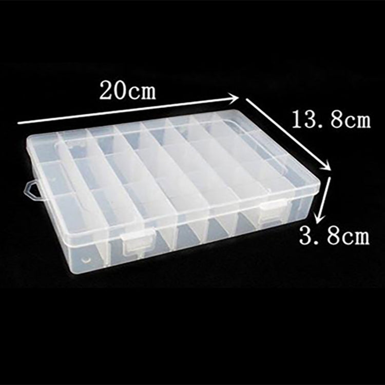 HENGJIA qt022 Twenty Four Grid Waterproof Multifunction Fishing Tool Gear Storage Transparent Fishing Tackle Box, qt022